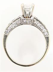 GSI 14K 5.1g Solid White Gold .5ct Diamond Engagement Ring Size-7.75